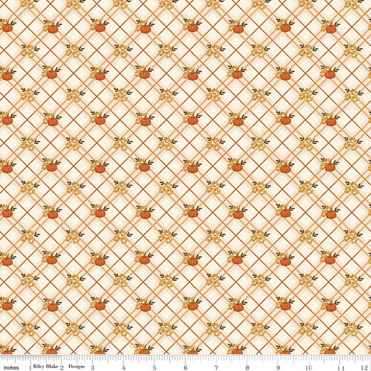 Bountiful - Pumpkin Plaid - Cream - Sandy Gervais - C17862-CREAM