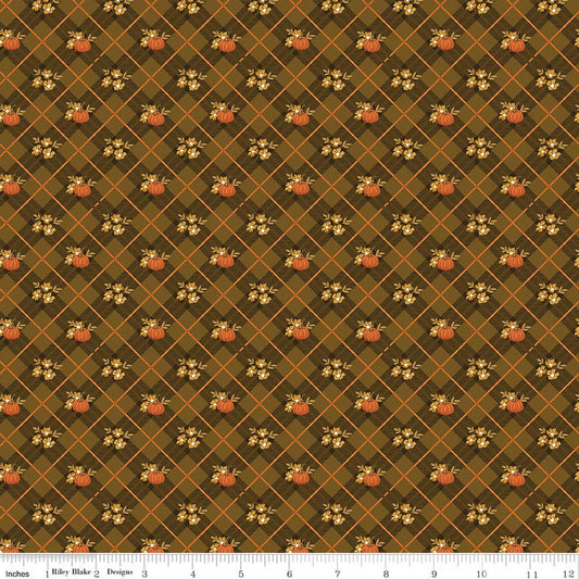 Bountiful - Pumpkin Plaid - Suede - Sandy Gervais - C17862-SUEDE