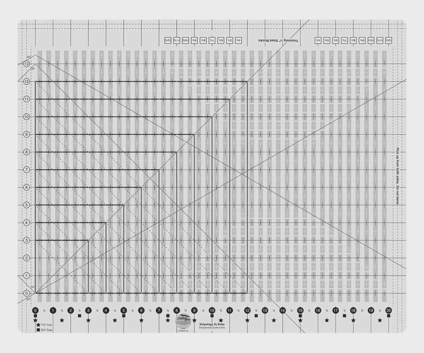 Creative Grids Quilt Ruler Stripology® XL