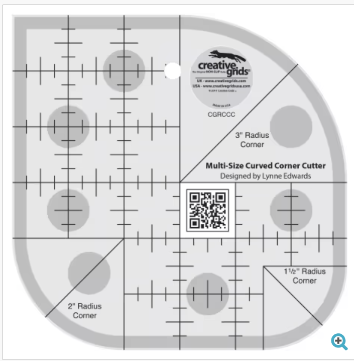 Curved Corner Cutter Creative Grids Quilt Ruler