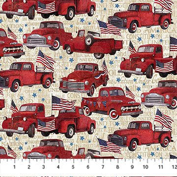 DP25336-11 Stonehenge Stars & Stripes Cream