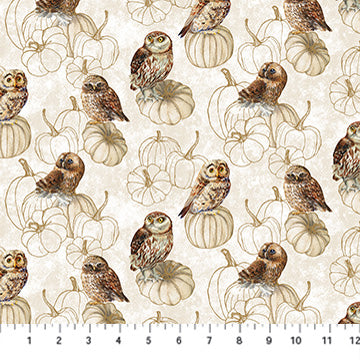 Night Owl - Owls - Cream Multi - Deborah Edwards - DP28850-11