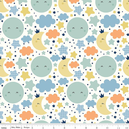 Love You to the Moon Nighttime - Flannel - Multi - Echo Park Paper Co. - F18270-MULTI