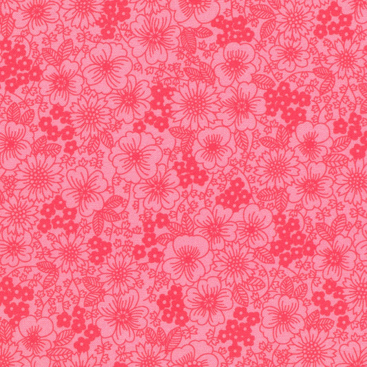 Guava Pink Floral by Fabric Market