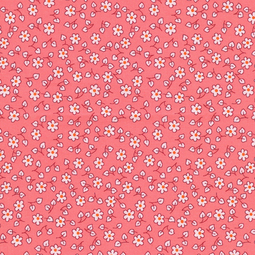 Honeysuckle Pink Floral from Fabric Market