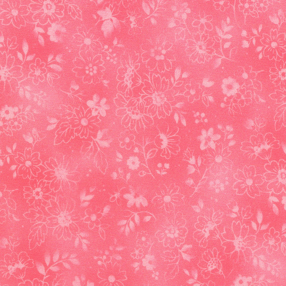 Flamingo Pink Floral from Fabric Market
