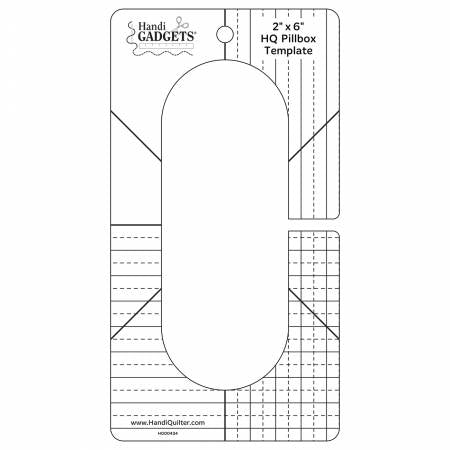 Pillbox Template 2"x6" Ruler