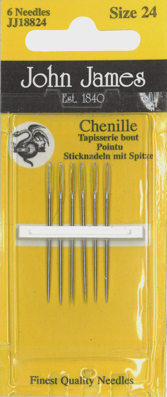 John James Blister Pack Chenille Needles Size 24