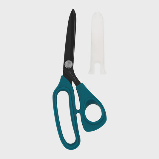 Perfect Scissors Dark Teal 8-1/2in Bent Handle Micro-Serrated Non-Slip Blade
