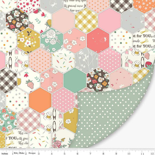 BloomBerry Hexies Double Lush Velvet 58/60" LV16564