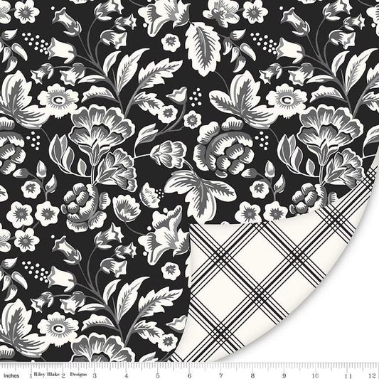Midnight Meadow Double Lush Velvet 58/60"LV16574