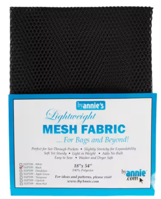 Black Mesh Lite Weight 18in x 54in