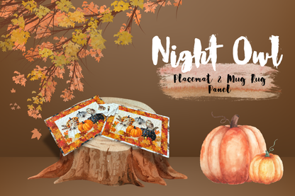 Night Owl - Canvas Placemat Panel - Beige Multi - Deborah Edwards - C28844-12