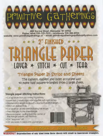 2in Triangle Paper Primative Gatherings
