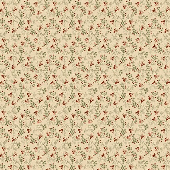 Pineberry Lane Berries & Greens Cream/Red