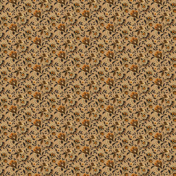 Midnight Cheddar - Fall Flowers - Beige