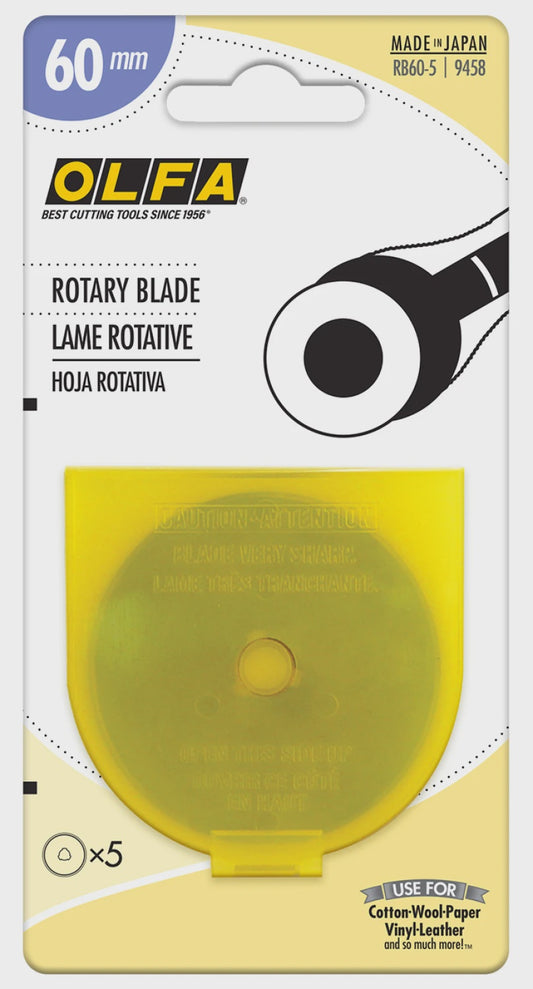 Rotary Blade RTY3 60mm 5ct Bulk