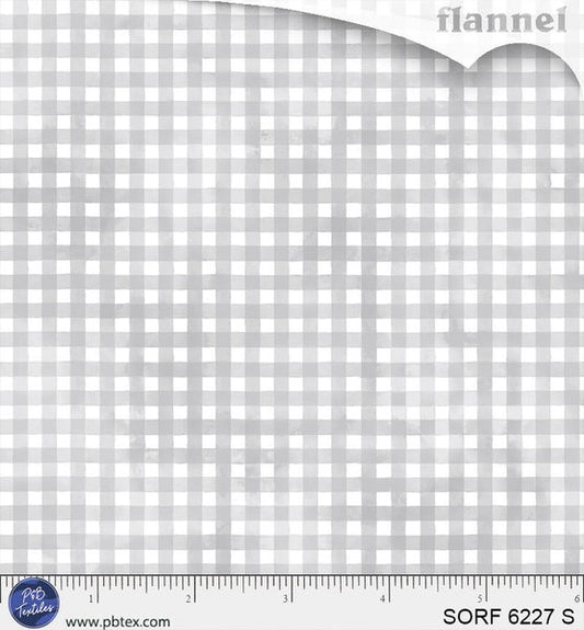 Sorbet Flannel Tonal Gingham Silver