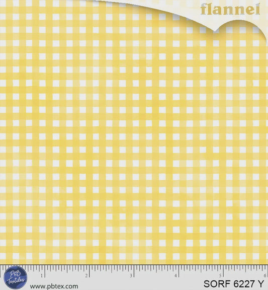 Sorbet Flannel Tonal Gingham Yellow