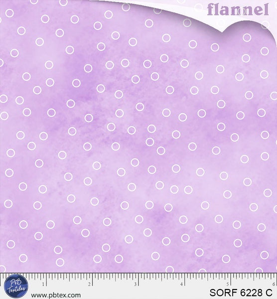 Sorbet Flannel Tossed Open Dot Purple