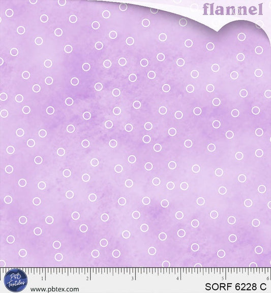 Sorbet Flannel Tossed Open Dot Purple