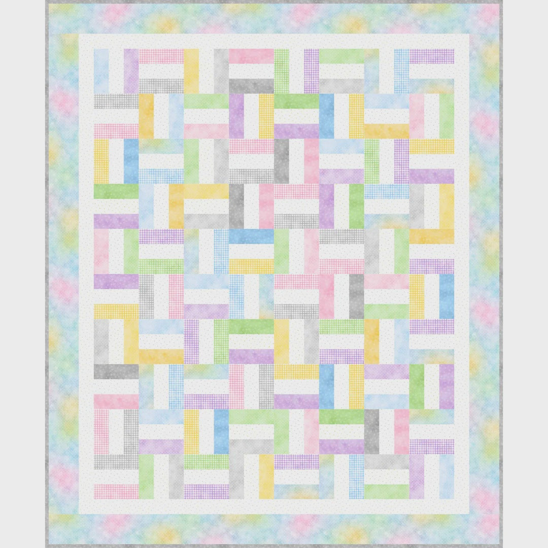 Sorbet Rail Fence Flanel Quilt Kit