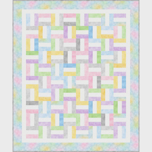 Sorbet Rail Fence Flanel Quilt Kit
