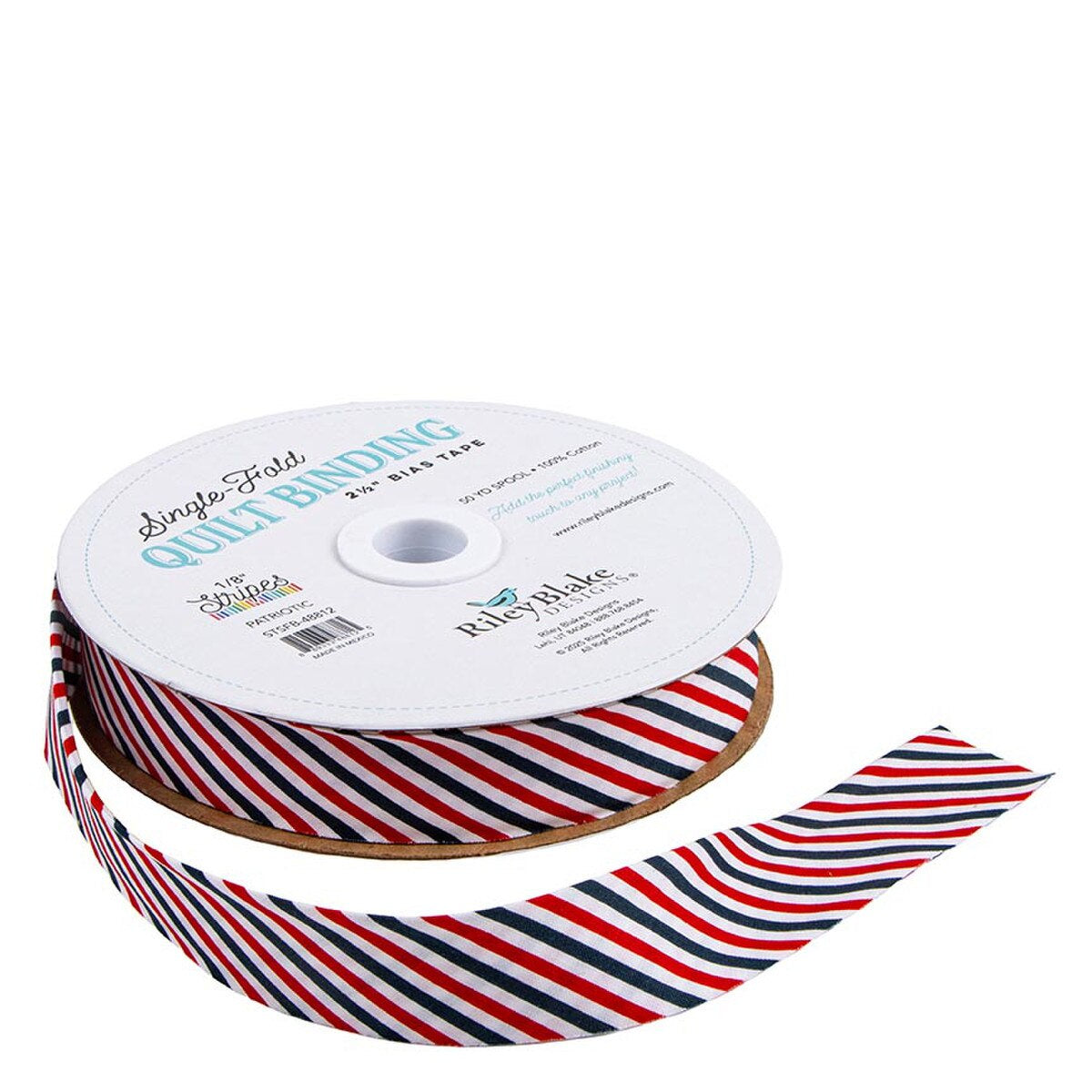 Single-Fold Quilt Binding 1/8“ Stripe Patriotic