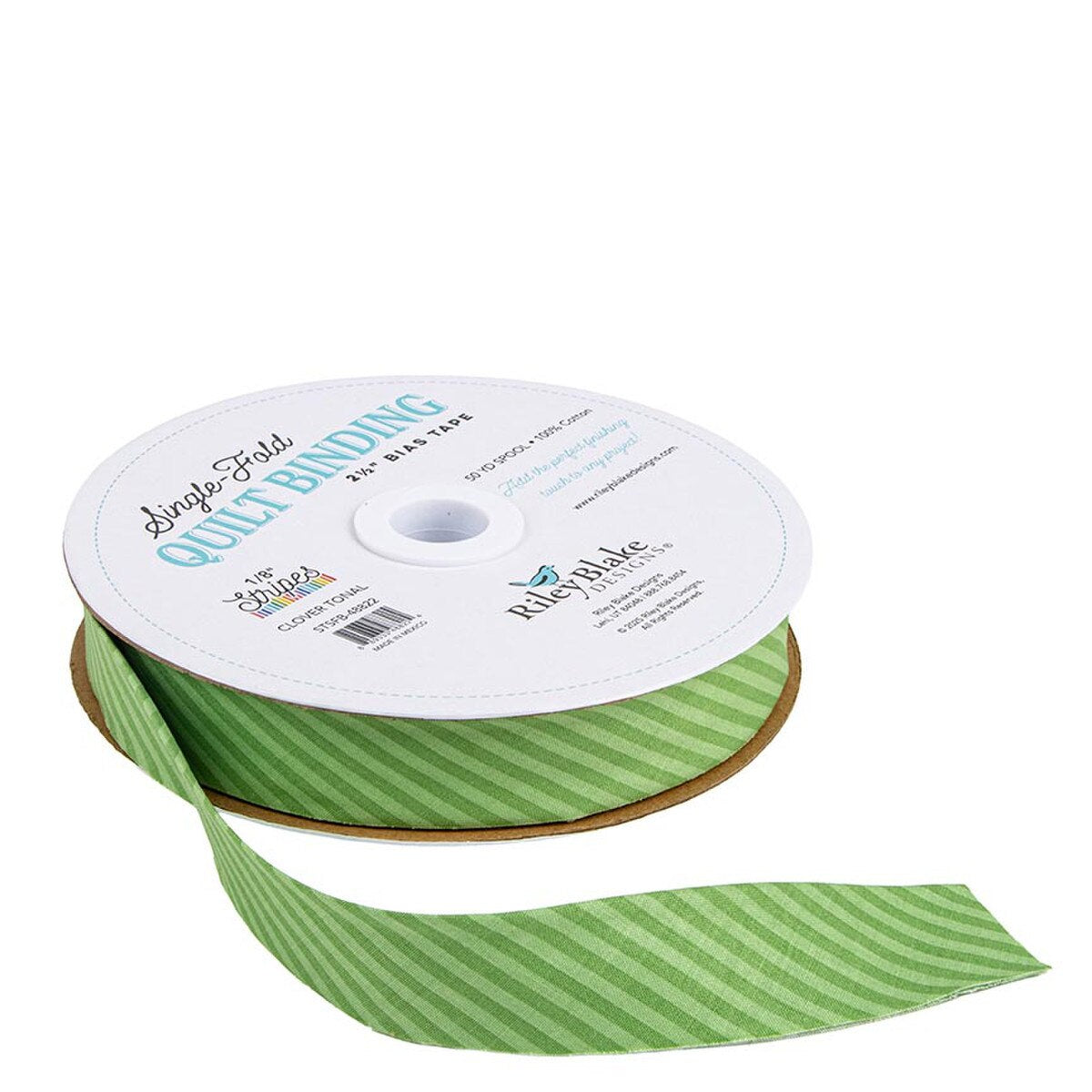 Single-Fold Quilt Binding 1/8” Stripe Clover