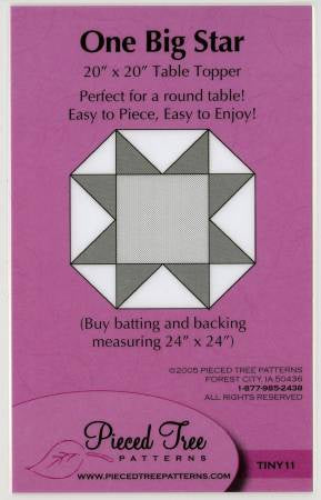 One Big Star Pattern Card