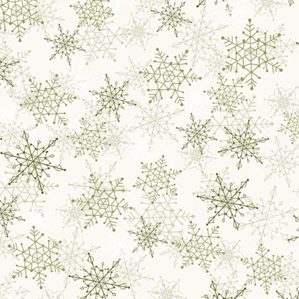 Winter Song Layered Snowflakes Green