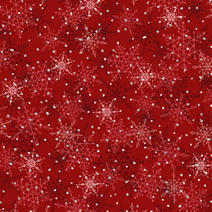 Winter Song Layered Snowflakes Red/Red