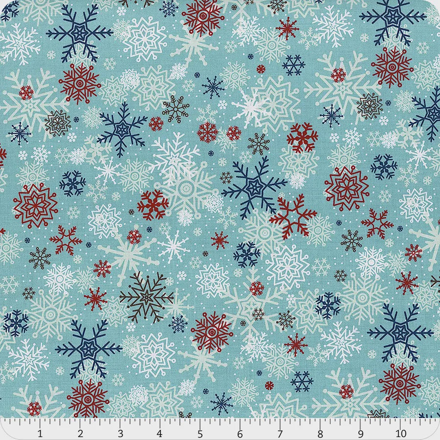 A Perfect Winter Snowflakes Blue