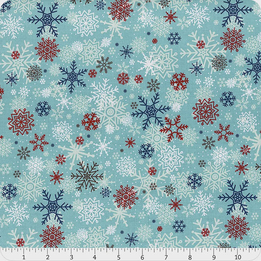 A Perfect Winter Snowflakes Blue