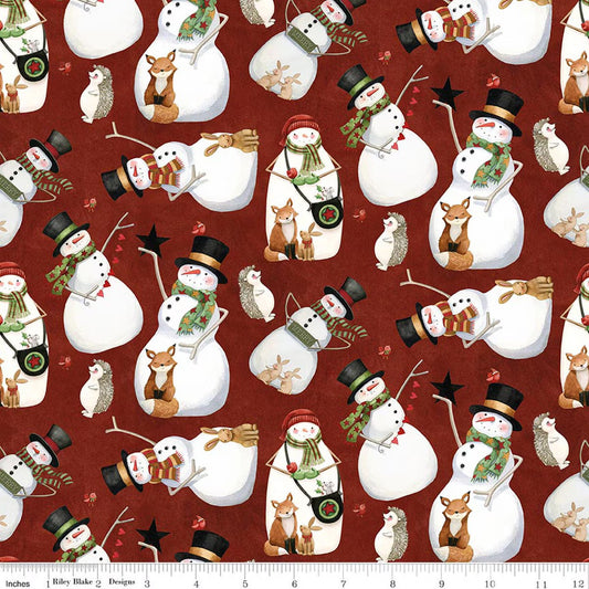 Northern Christmas - Snowmen - Red - Teresa Kogut - C17831-RED