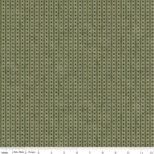 Northern Christmas - Star Stripes - Green - Teresa Kogut - C17836-GREEN