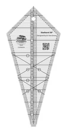 Ruler - Creative Grids Starburst 30 Degree Triangle 9-1/2in - CGRISE30