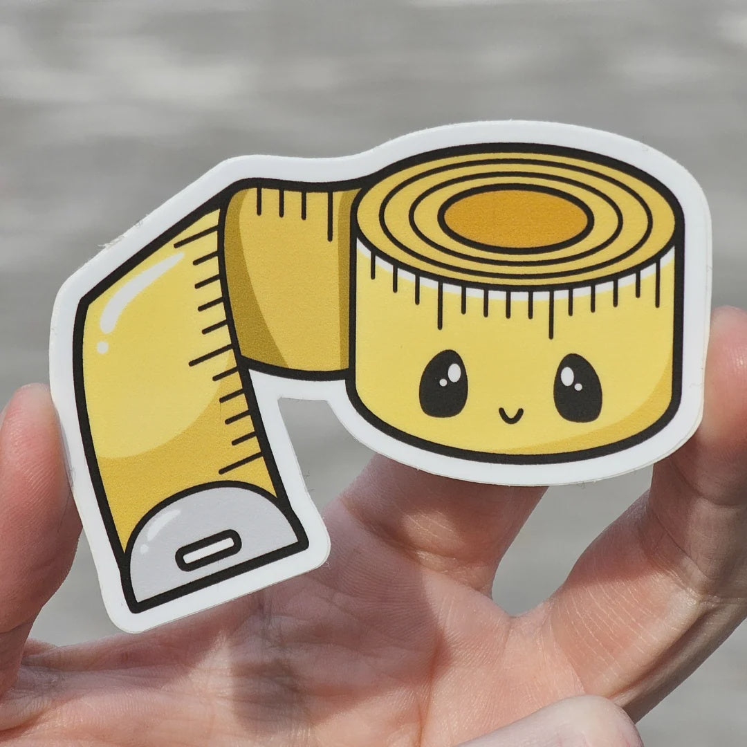 Cute Tape Measuring Sticker