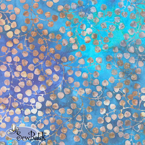 10802-1448-1 Wide Batik Gardenista Vine Lake