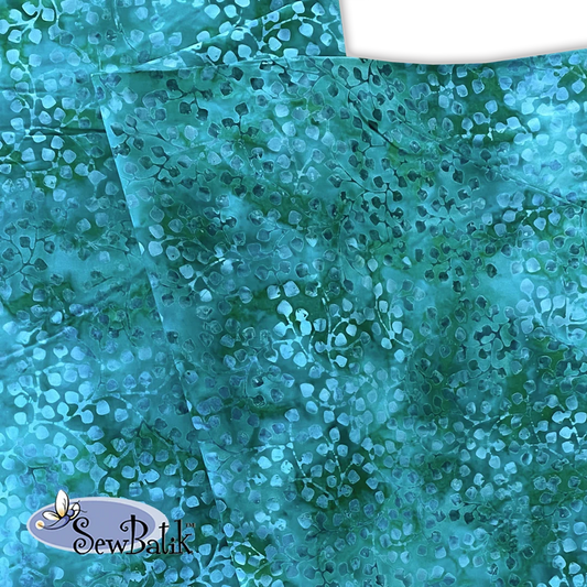 10802-2119 Wide Batik Gardenista Vine Ocean Teal
