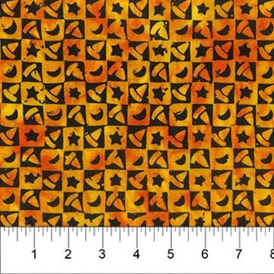 83003-58 Pumpkin Checkerboard Banyan Batiks