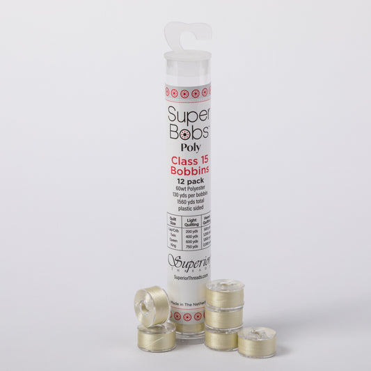 Super Bobs Poly 12pk Class 15 #651 Ivory