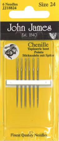 Needles - John James Blister Pack Chenille Needles Size 24 - JJ188-24