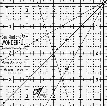 Ruler - Sew Square 6- Sew Kind of Wonderful - SKW90